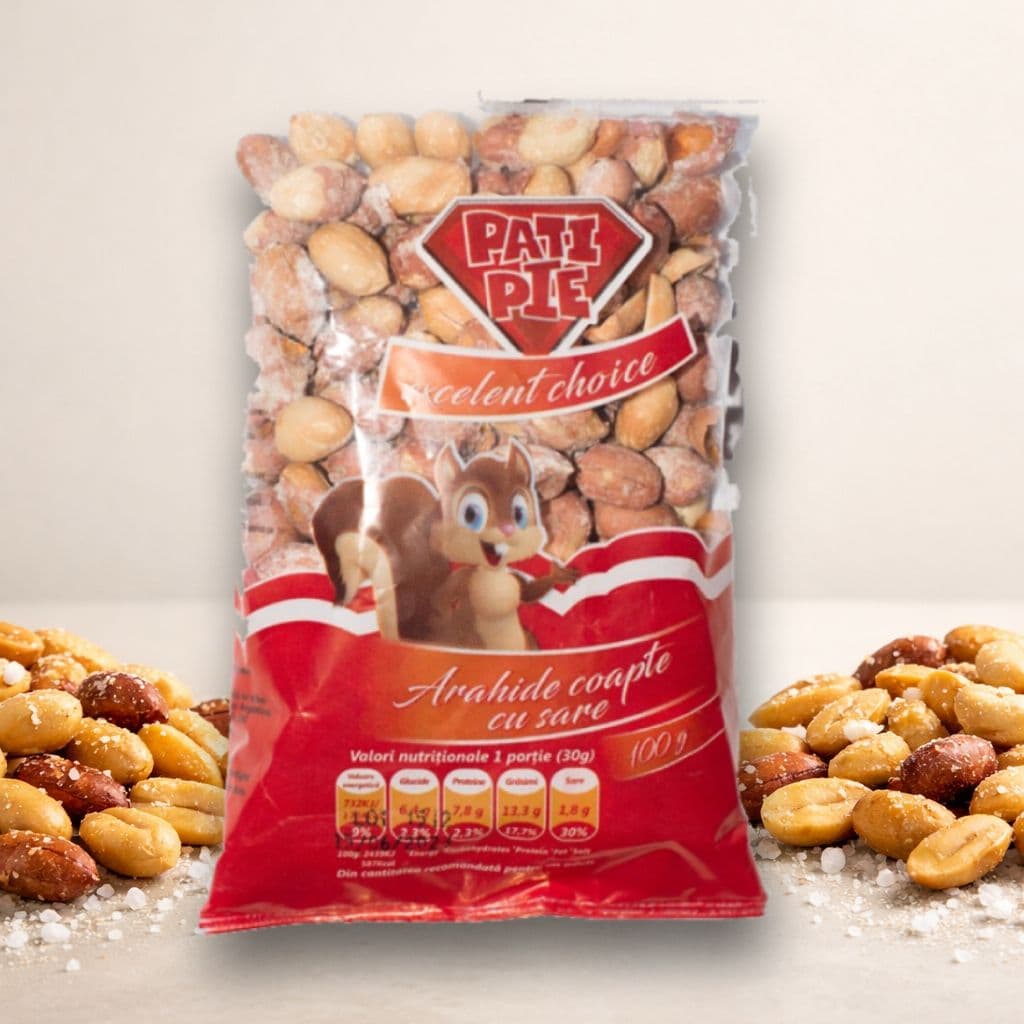 Pati Pie – Arahide Coapte cu Sare 230 g