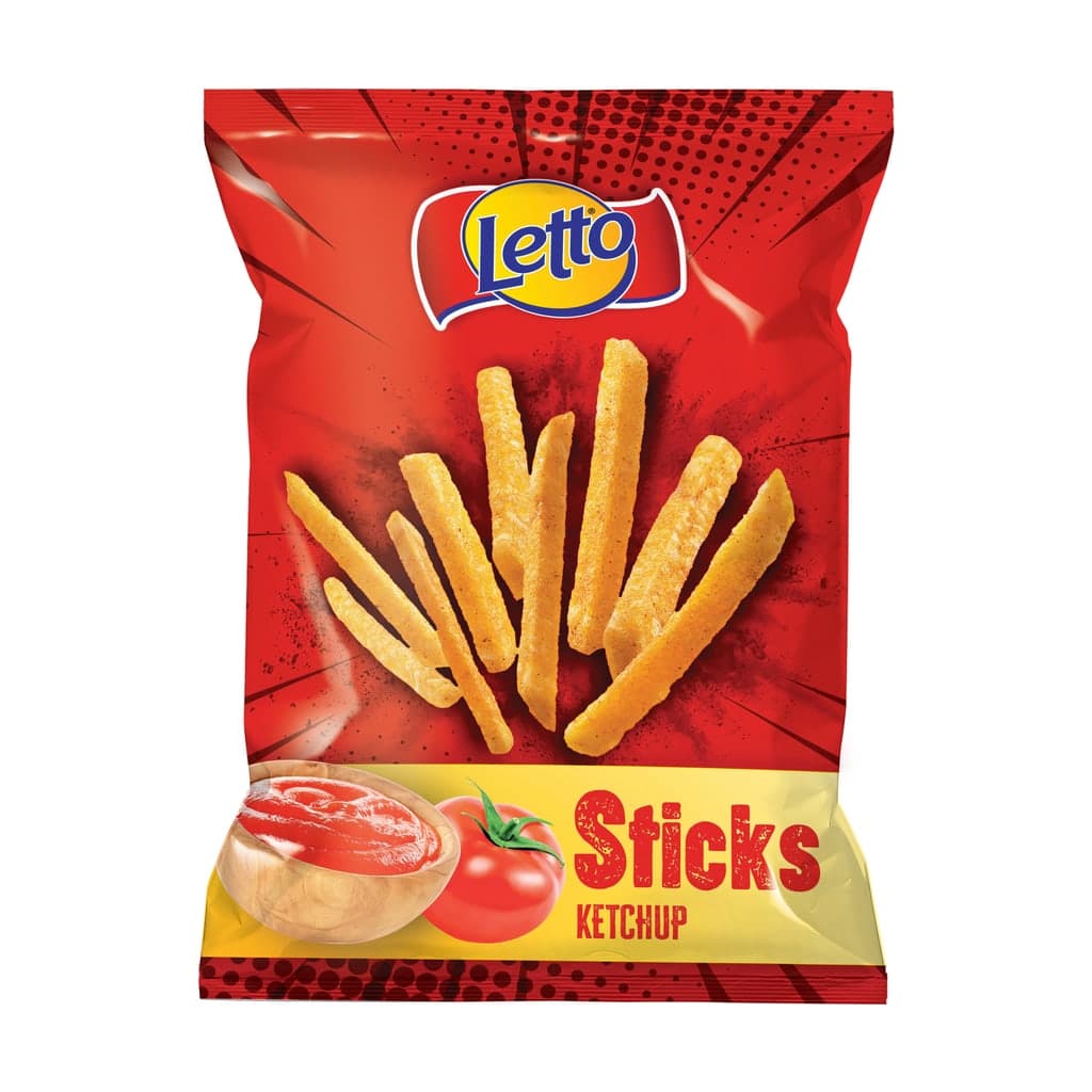 Letto Sticks Ketchup – Sticks din Porumb 120 g